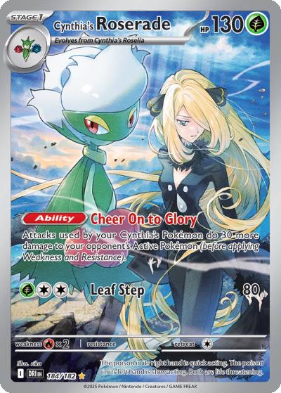 Cynthia's Roserade 184/182 Destined Rivals Pokemon card