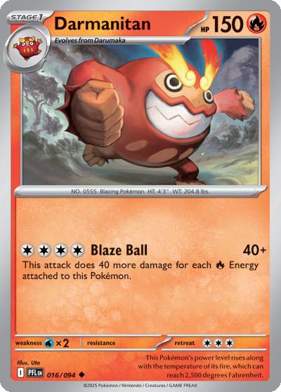 Darmanitan 16/94 Phantasmal Flames Pokemon card