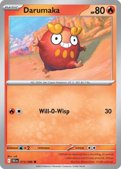Darumaka 13/86 Black Bolt Pokemon card