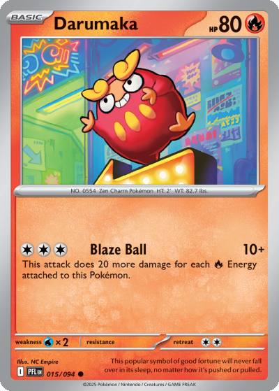 Darumaka 15/94 Phantasmal Flames Pokemon card