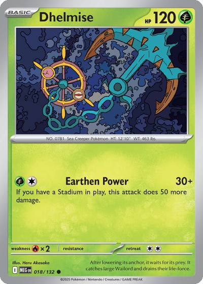 Dhelmise 18/132 Mega Evolution Pokemon card