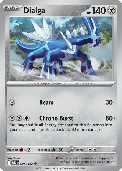 Dialga 95/132 Mega Evolution Pokemon card