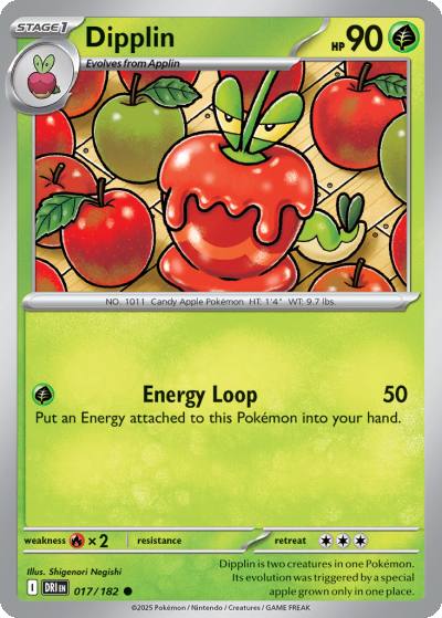 Dipplin 17/182 Destined Rivals Pokemon card