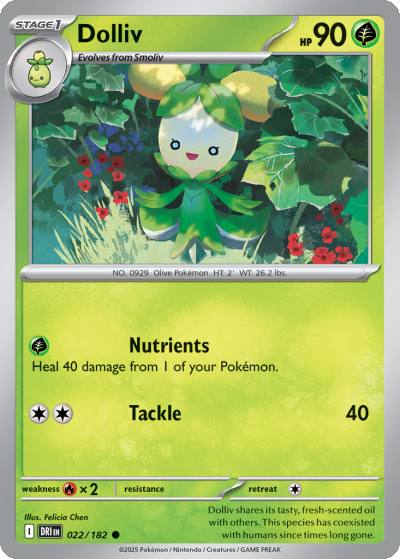 Dolliv 22/182 Destined Rivals Pokemon card