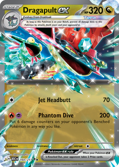 Dragapult ex 160/217 Ascended Heroes Pokemon card