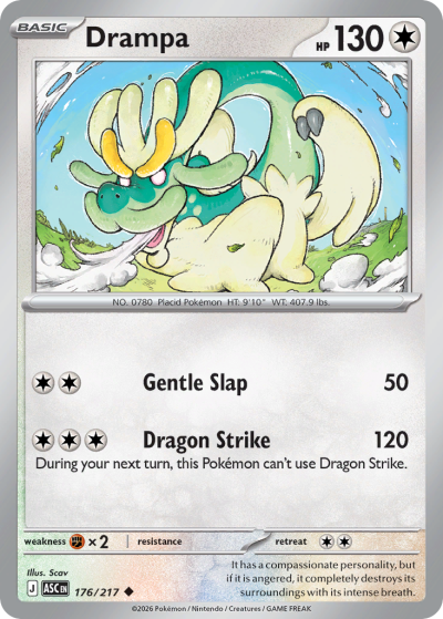 Drampa 176/217 Ascended Heroes Pokemon card