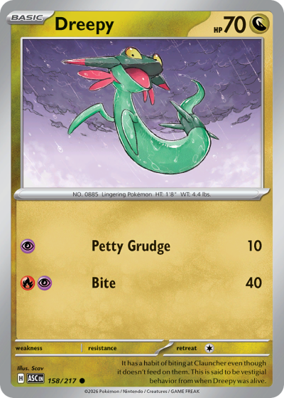 Dreepy 158/217 Ascended Heroes Pokemon card