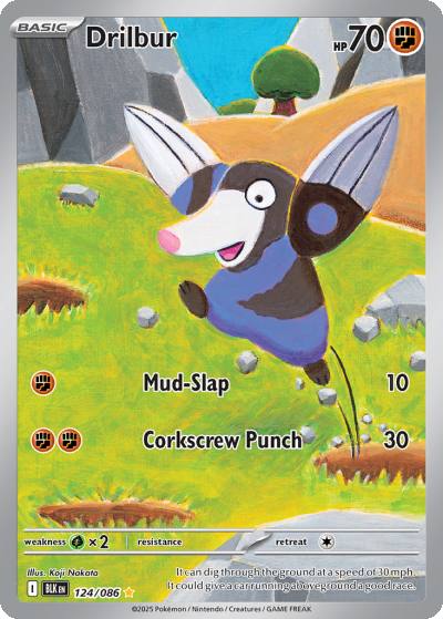 Drilbur 124/86 Black Bolt Pokemon card