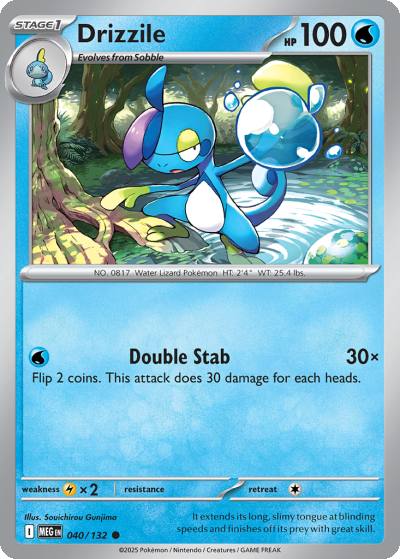 Drizzile 40/132 Mega Evolution Pokemon card