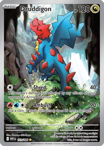 Druddigon 151/86 White Flare Pokemon card