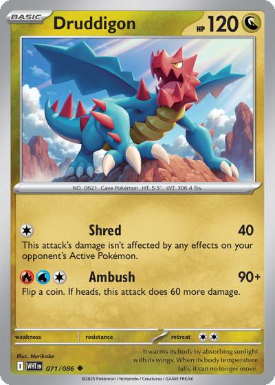 Druddigon 71/86 White Flare Pokemon card