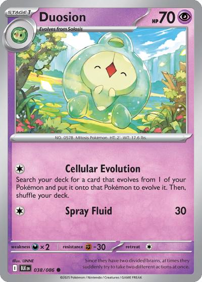 Duosion 38/86 Black Bolt Pokemon card