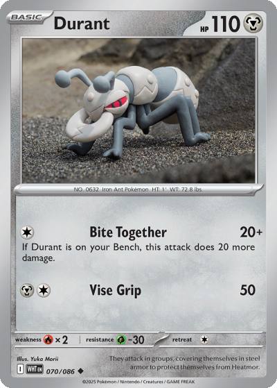 Durant 70/86 White Flare Pokemon card