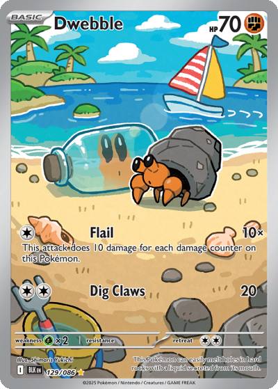 Dwebble 129/86 Black Bolt Pokemon card