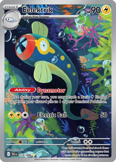 Eelektrik 114/86 Black Bolt Pokemon card