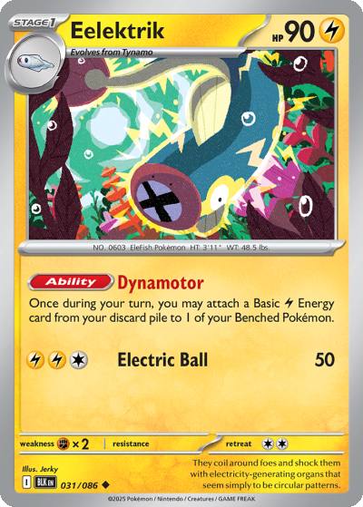 Eelektrik 31/86 Black Bolt Pokemon card
