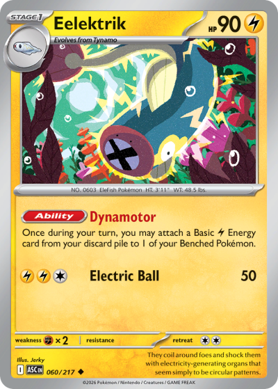 Eelektrik 60/217 Ascended Heroes Pokemon card