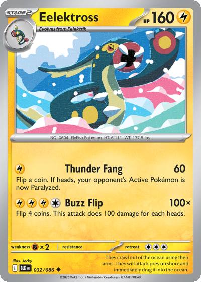 Eelektross 32/86 Black Bolt Pokemon card