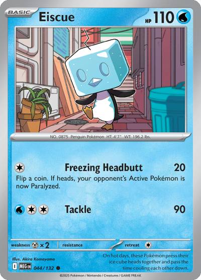Eiscue 44/132 Mega Evolution Pokemon card