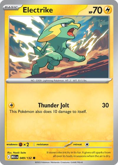 Electrike 49/132 Mega Evolution Pokemon card