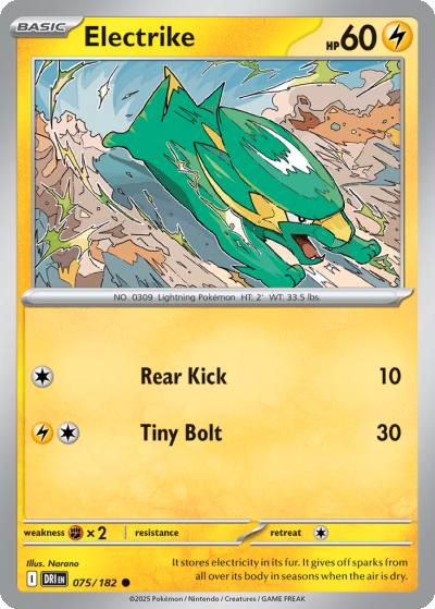 Electrike 75/182 Destined Rivals Pokemon card