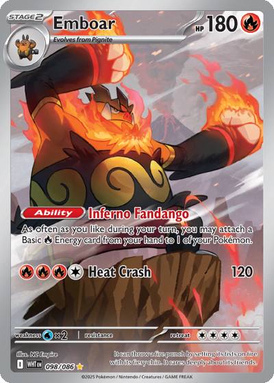 Emboar 98/86 White Flare Pokemon card