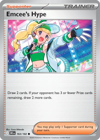 Emcee's Hype 163/182 Destined Rivals Pokemon card