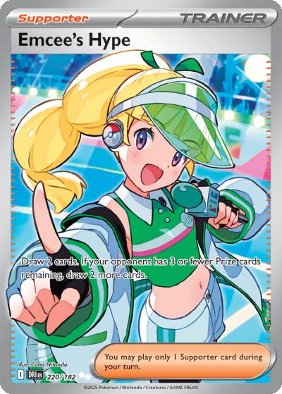 Emcee's Hype 220/182 Destined Rivals Pokemon card