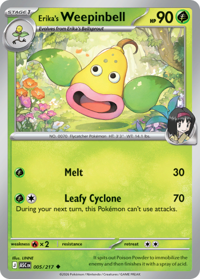 Erika's Weepinbell 5/217 Ascended Heroes Pokemon card