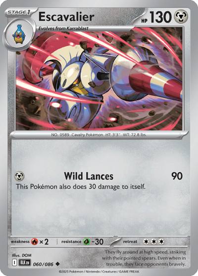 Escavalier 60/86 Black Bolt Pokemon card