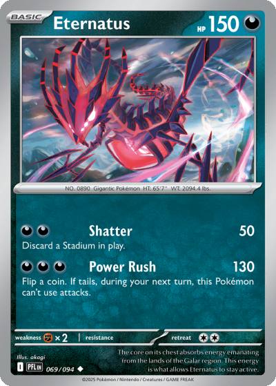 Eternatus 69/94 Phantasmal Flames Pokemon card