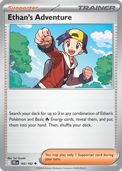 Ethan's Adventure 165/182 Destined Rivals Pokemon card