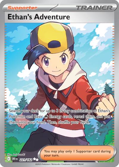 Ethan's Adventure 221/182 Destined Rivals Pokemon card