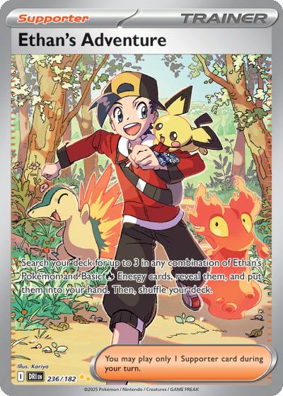 Ethan's Adventure 236/182 Destined Rivals Pokemon card