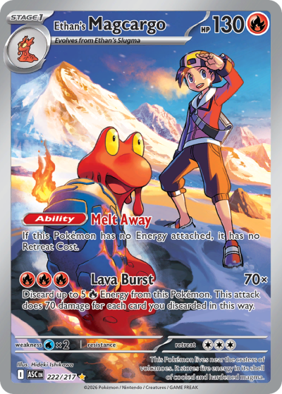Ethan's Magcargo 222/217 Ascended Heroes Pokemon card