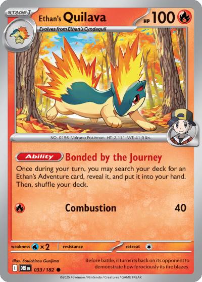 Ethan's Quilava 33/182 Destined Rivals Pokemon card