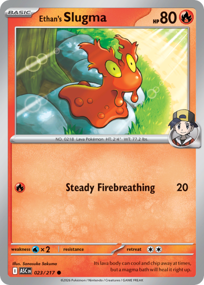 Ethan's Slugma 23/217 Ascended Heroes Pokemon card