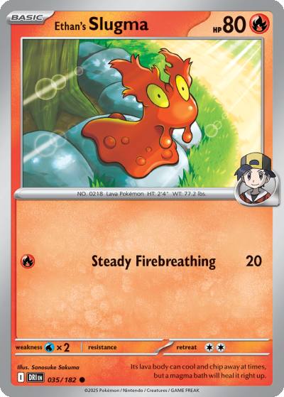 Ethan's Slugma 35/182 Destined Rivals Pokemon card
