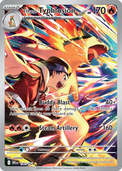 Ethan's Typhlosion 190/182 Destined Rivals Pokemon card