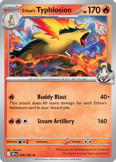 Ethan's Typhlosion 34/182 Destined Rivals Pokemon card