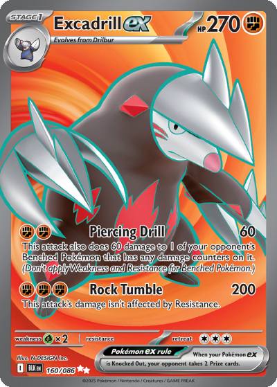 Excadrill ex 160/86 Black Bolt Pokemon card