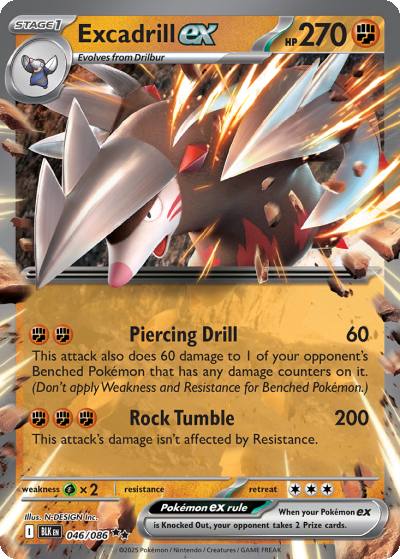 Excadrill ex 46/86 Black Bolt Pokemon card