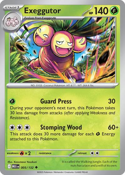 Exeggutor 5/132 Mega Evolution Pokemon card