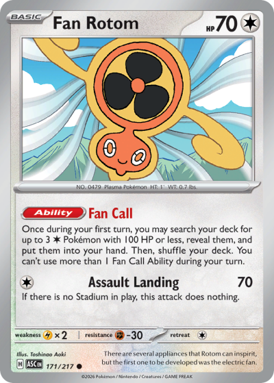 Fan Rotom 171/217 Ascended Heroes Pokemon card
