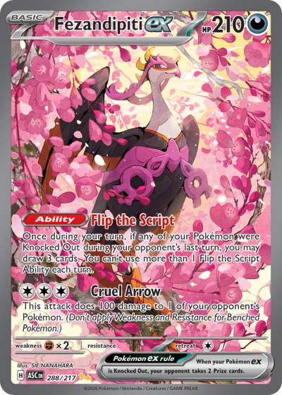 Fezandipiti ex 288/217 Ascended Heroes Pokemon card