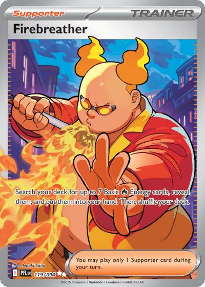 Firebreather 119/94 Phantasmal Flames Pokemon card