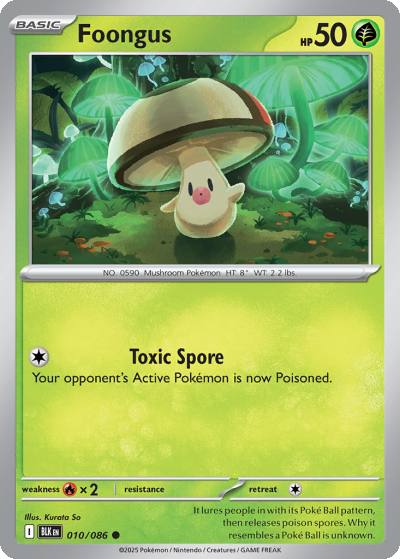 Foongus 10/86 Black Bolt Pokemon card