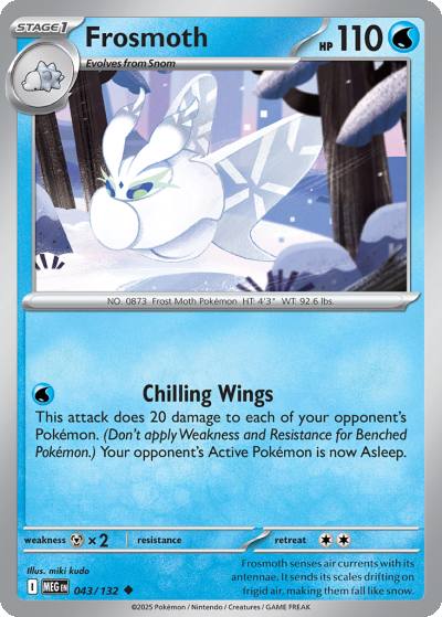 Frosmoth 43/132 Mega Evolution Pokemon card
