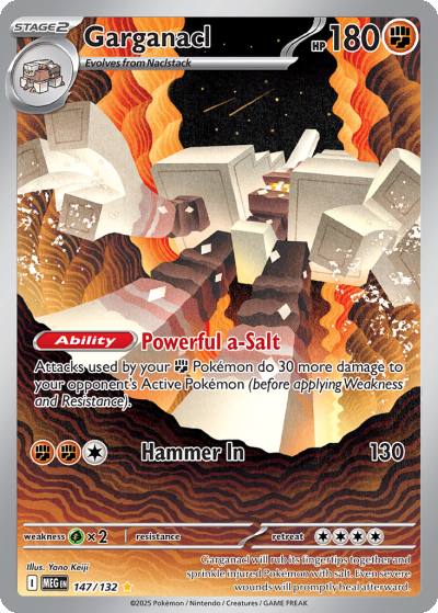 Garganacl 147/132 Mega Evolution Pokemon card