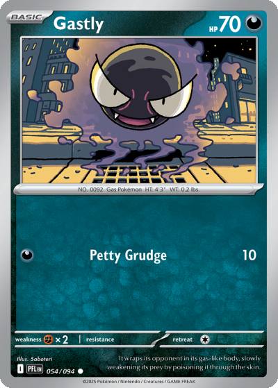 Gastly 54/94 Phantasmal Flames Pokemon card